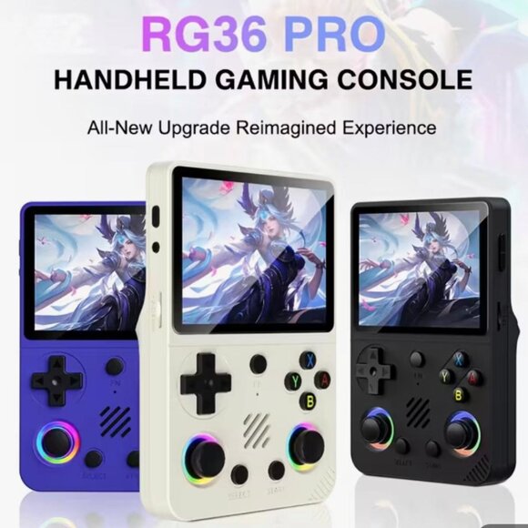 NEW-2025 Retro Handheld Game Console, 30+ Emulator 20,000 + VIDEO GAMES -PURPLE - Picture 4 of 8